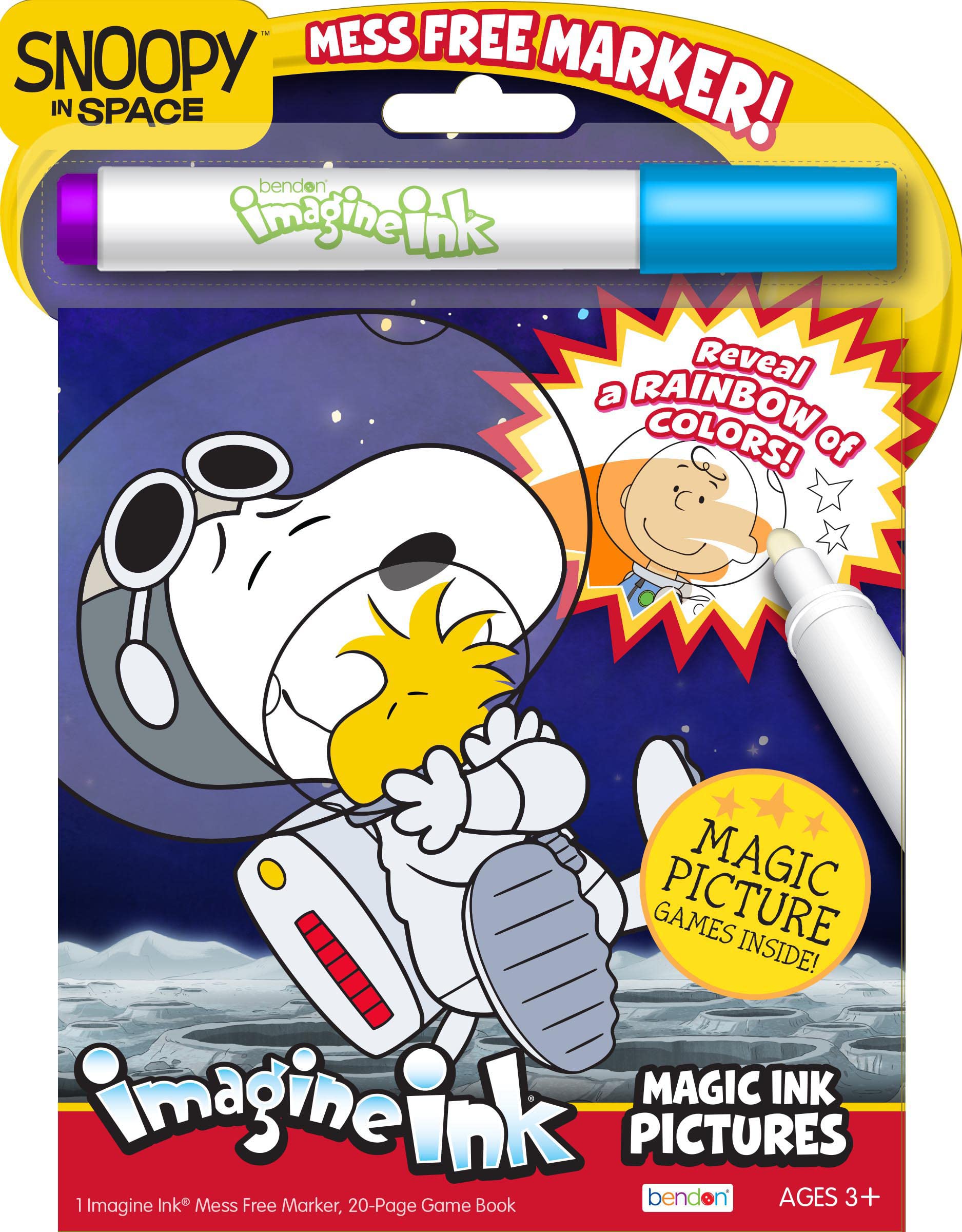 Peanuts Snoopy in Space 20-Page Imagine Ink Pad with 1 Mess Free